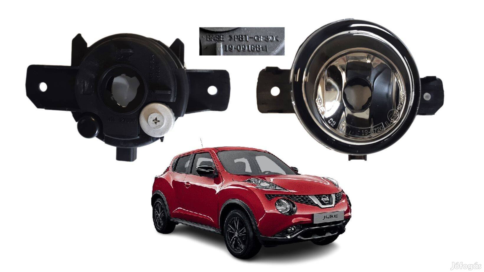 Nissan Juke I. bal első gyári ködlámpa cikkszám E13022557