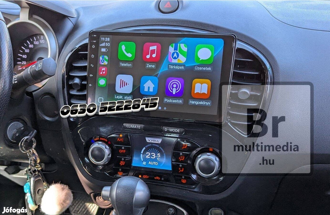 Nissan Juke Rádió Android Kijelző Multimédia Rádió Carplay Navigáció