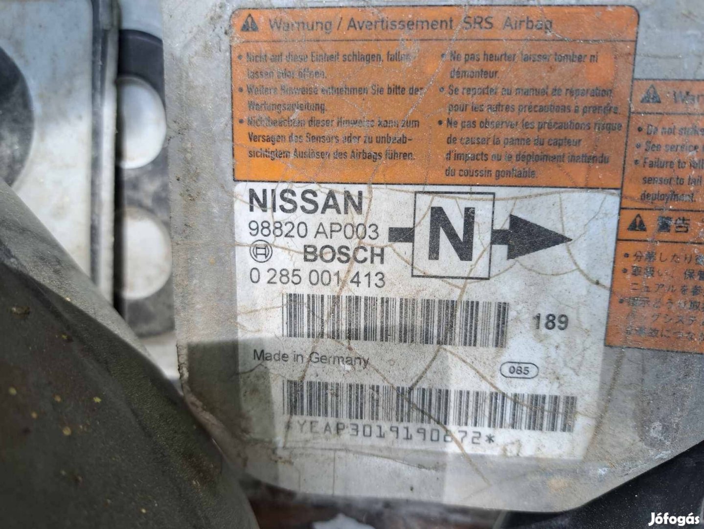 Nissan Micra K11 légzsák indító 98820 AP 003