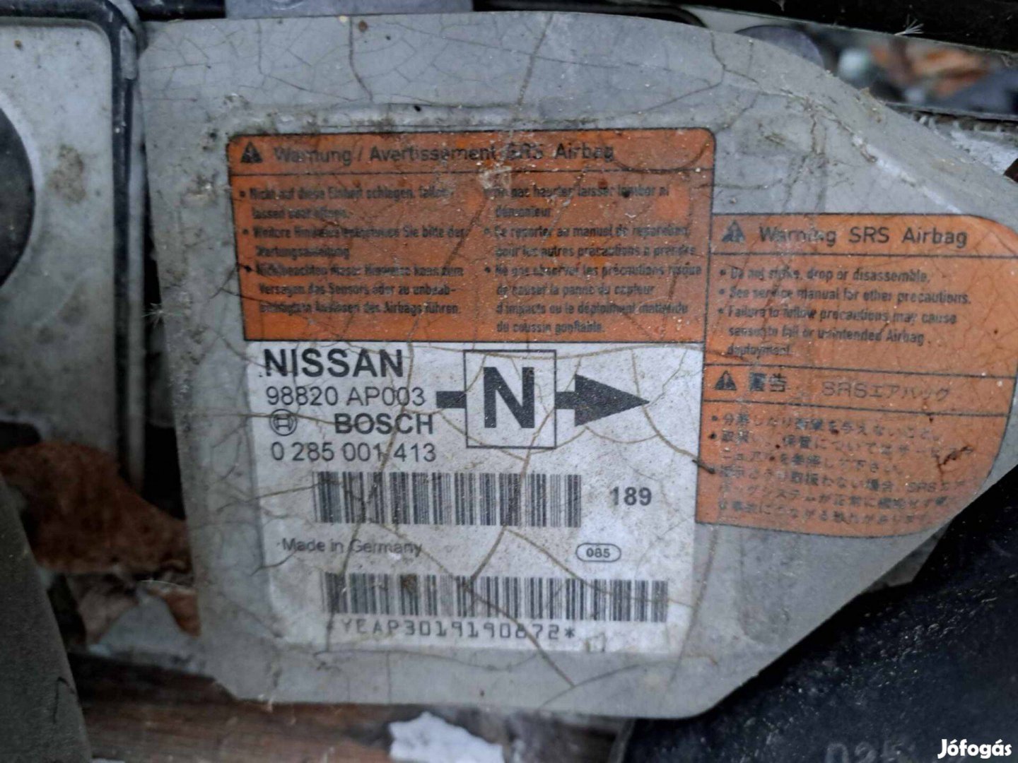 Nissan Micra K 11 légzsák elektronika