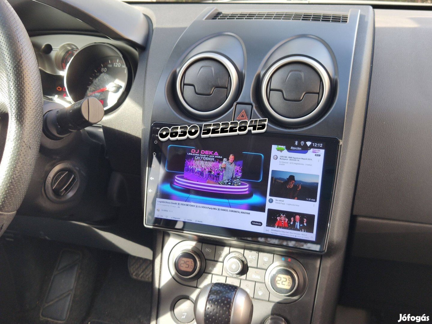 Nissan Qashqai Android Rádió Navigáció Multimédia Fejegység Carplay