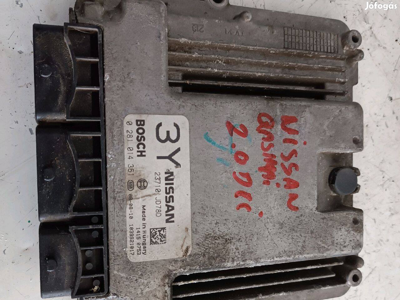 Nissan Qashqai (J10) 2.0 dCi motorvezérlő 0281014361