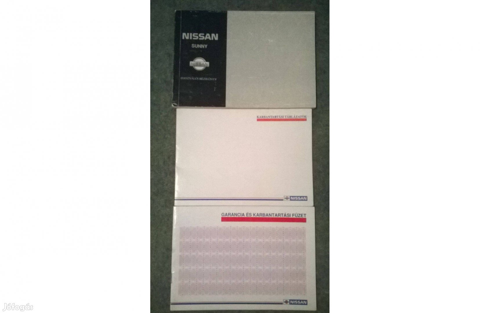 Nissan Sunny kézikönyv, garancia és karbantartási füzet - 1992