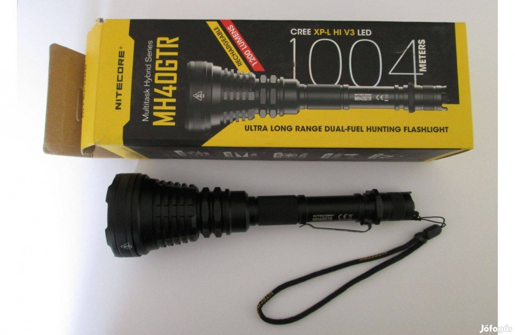 Nitecore MH40GTR LED , 1004méter hatótávú vadász, túra,horgász lámpa