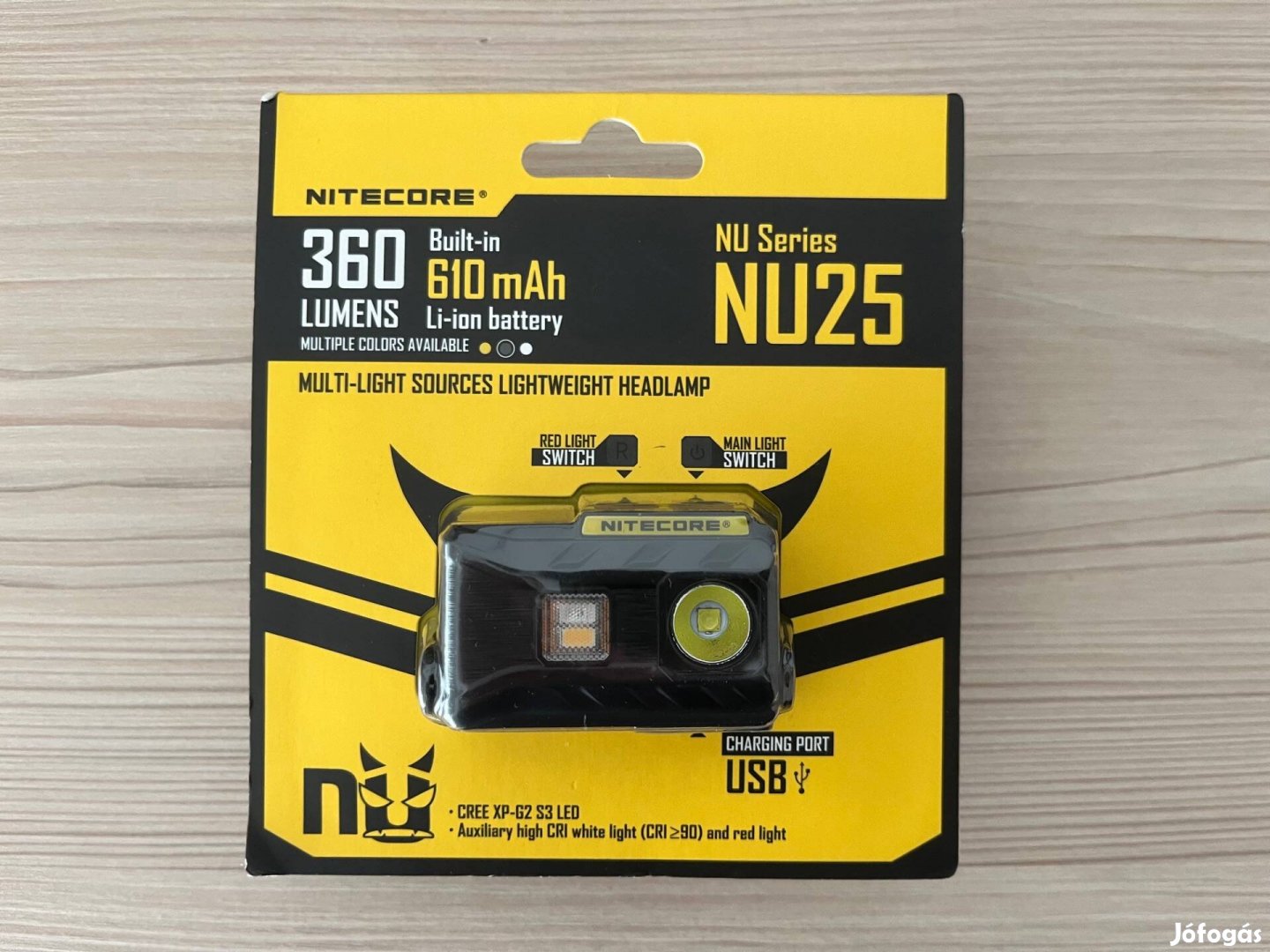 Nitecore NU25 Fejlámpa 360 Lumen (Fekete)