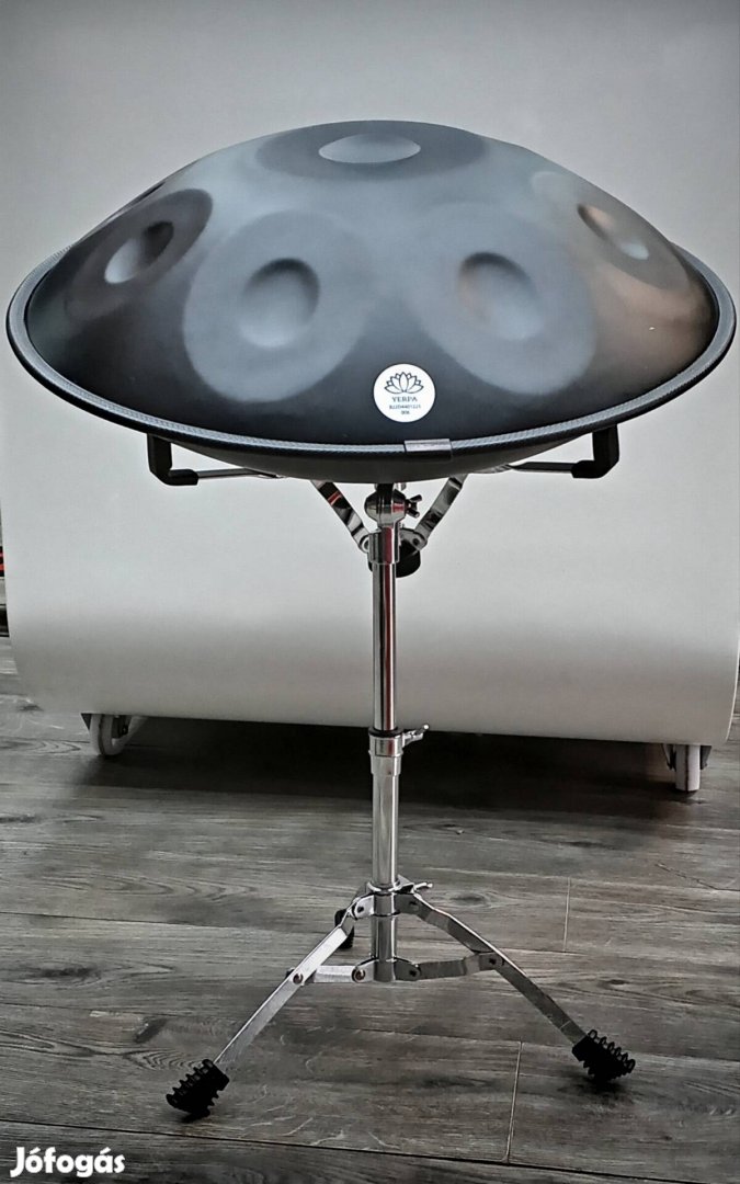 Nitridált acél handpan, 10 hang, 440hz, D-kurd 