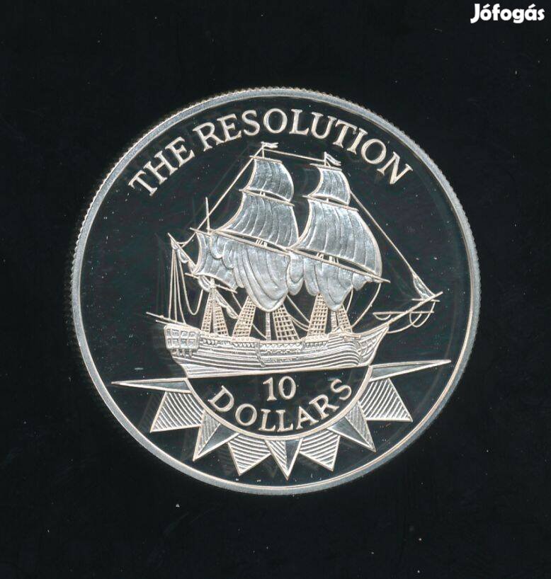 Niue 10 dolláros 1992; évi ezüst érme, HMS Resolution