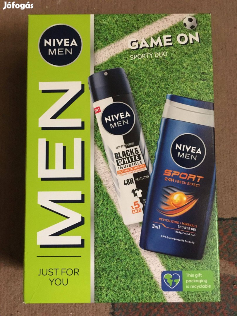 Nivea Men duo pack - black&white dezodor 48H, sport tusfürdő