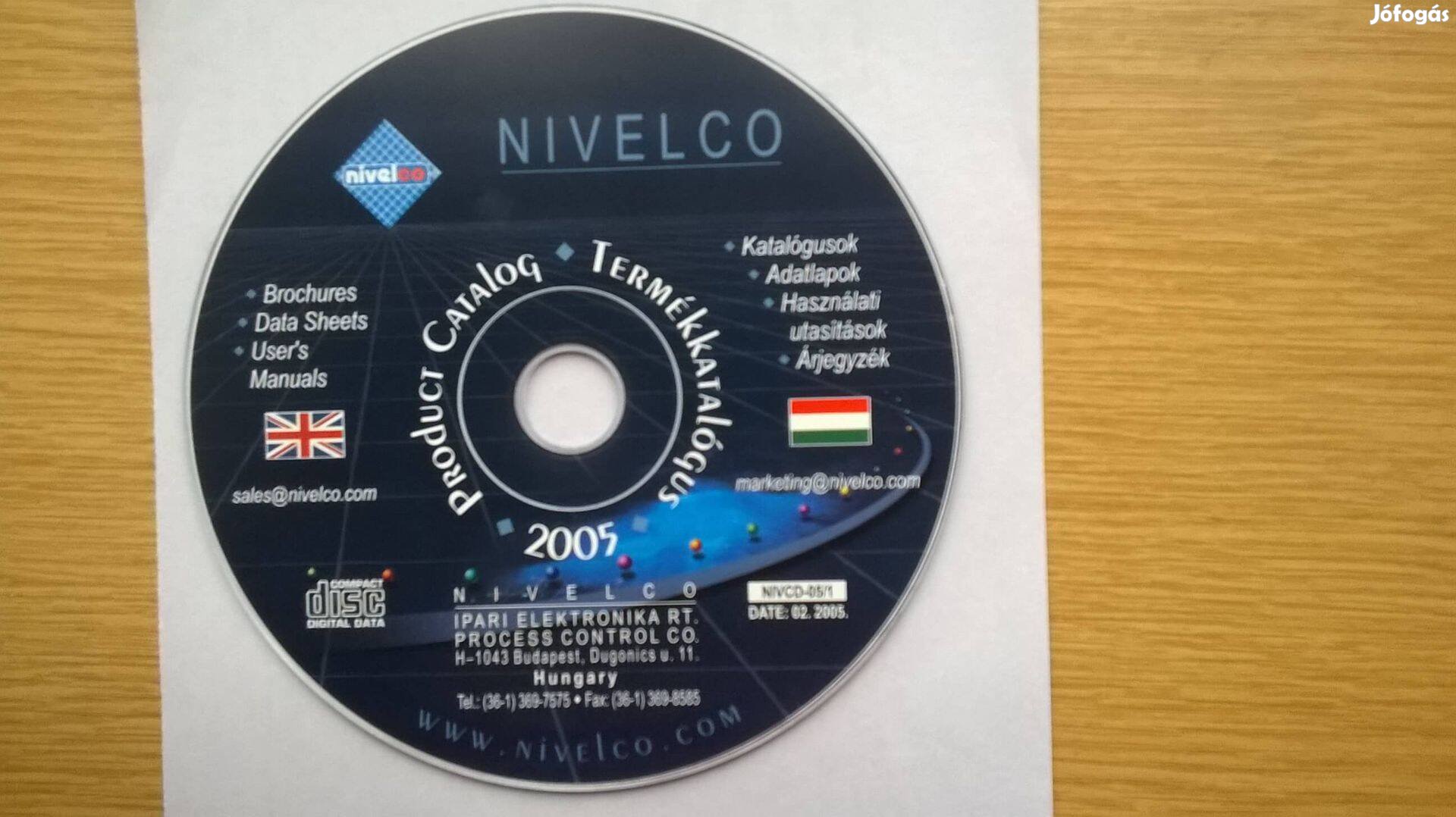 Nivelco elektronikai termékkatalógus CD , 2005 -ös , magyar