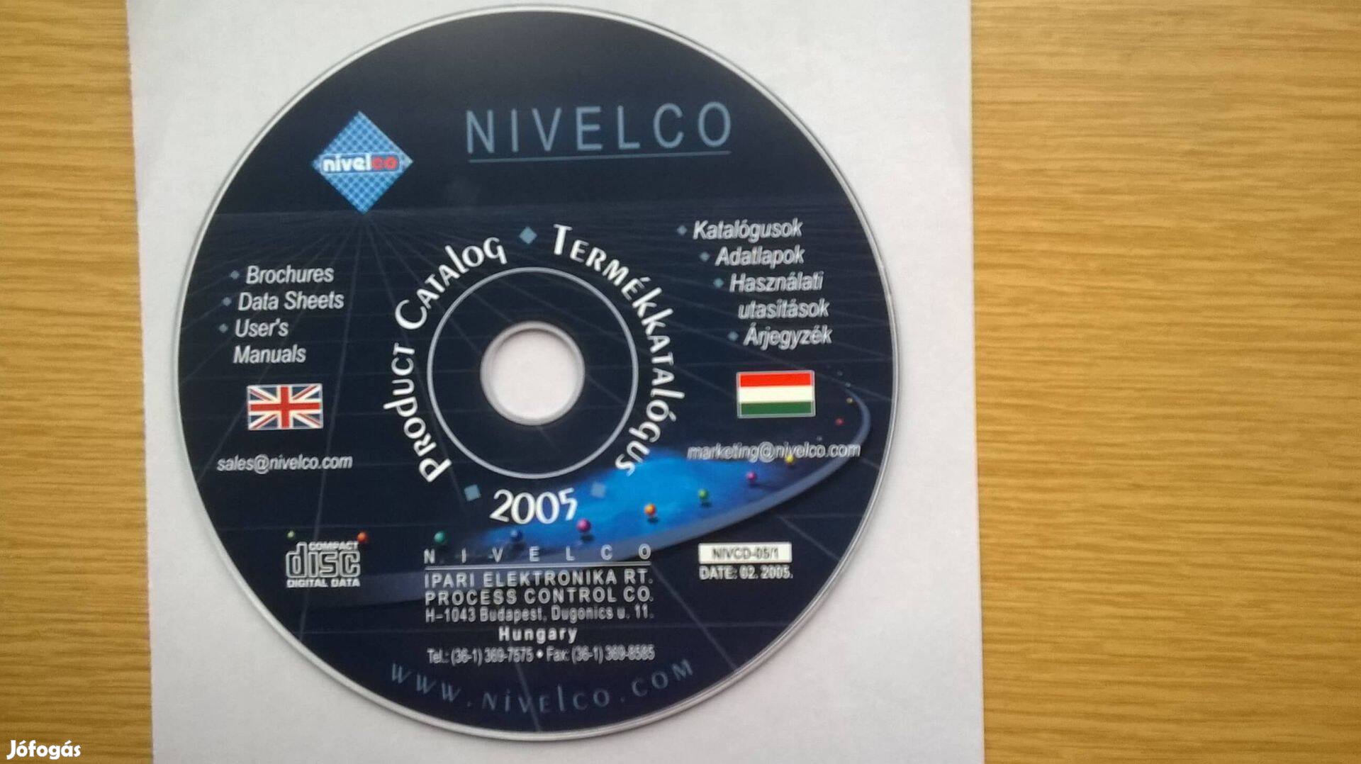 Nivelco elektronikai termékkatalógus CD , 2005 -ös , magyar