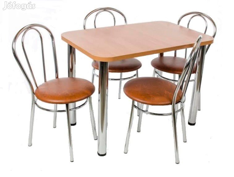 Nizza 4 személyes étkezőszett 100 x 55cm, Calvados 4 étkezőszékkel N