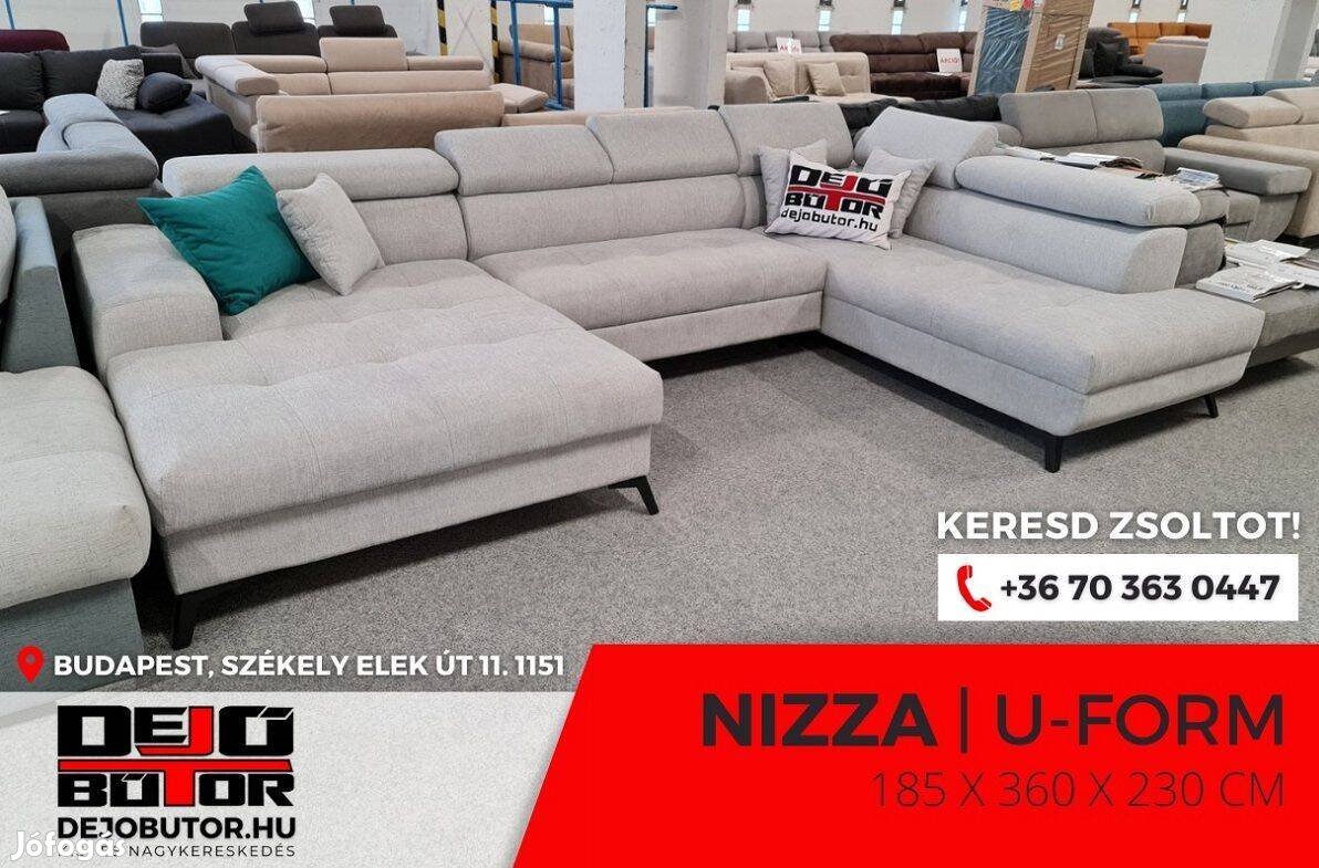 Nizza sarok kanapé bútor ülőgarnitúra 185x360x230 cm ualak