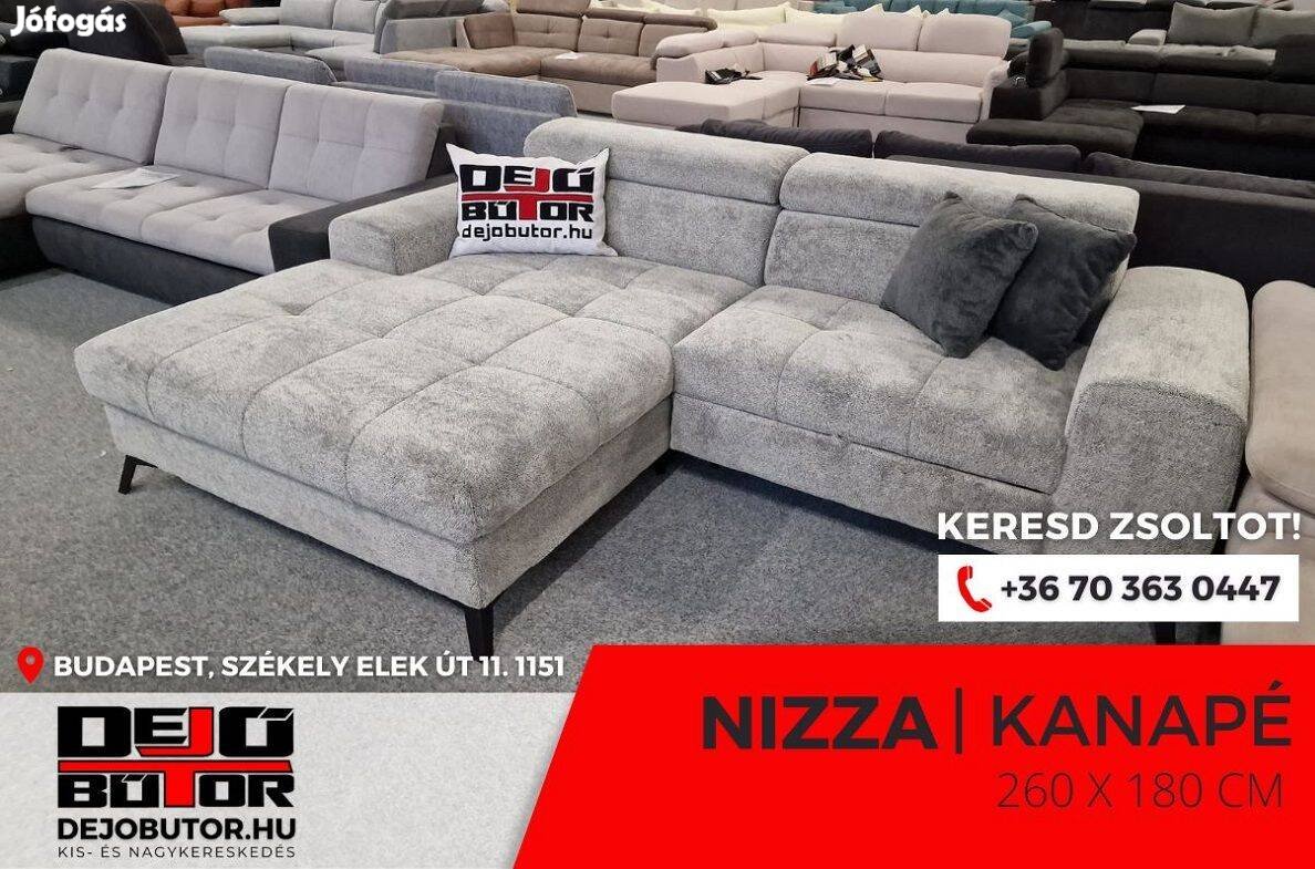 Nizza sarok kattanó támlás kanapé ülőgarnitúra 260x180 cm
