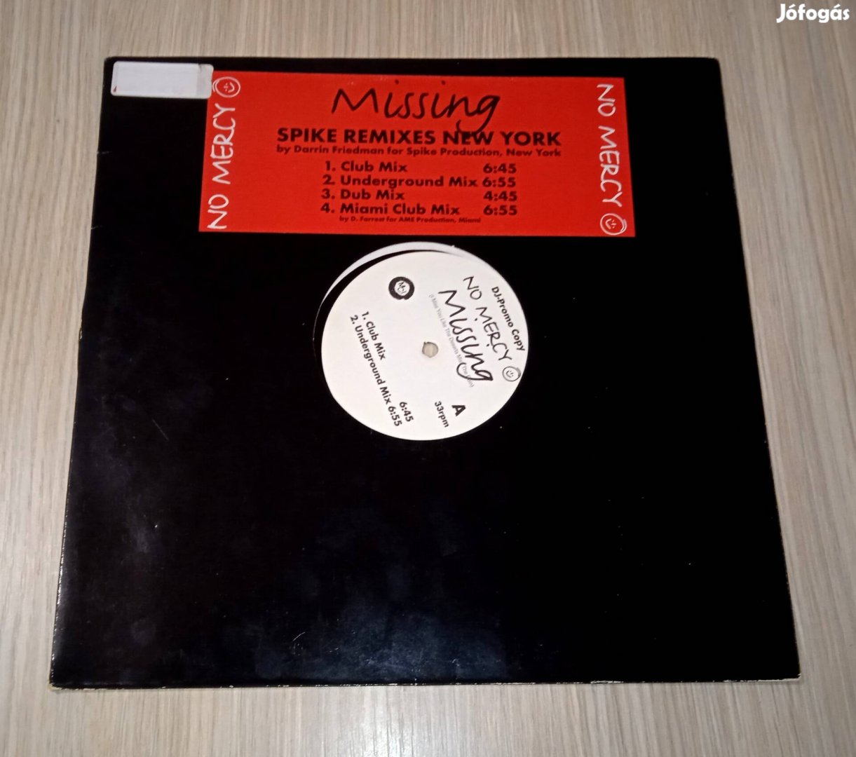 No Mercy - Missing (Spike Remixes )(Vinyl,1997) 