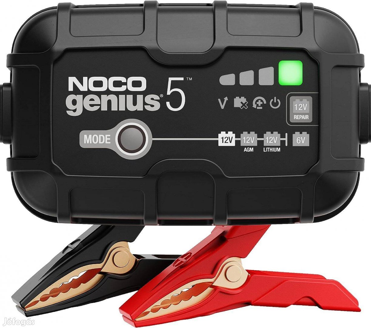 Noco Genius5, 5A intelligens autós akkumulátortöltő, 6V-os és 12V-os