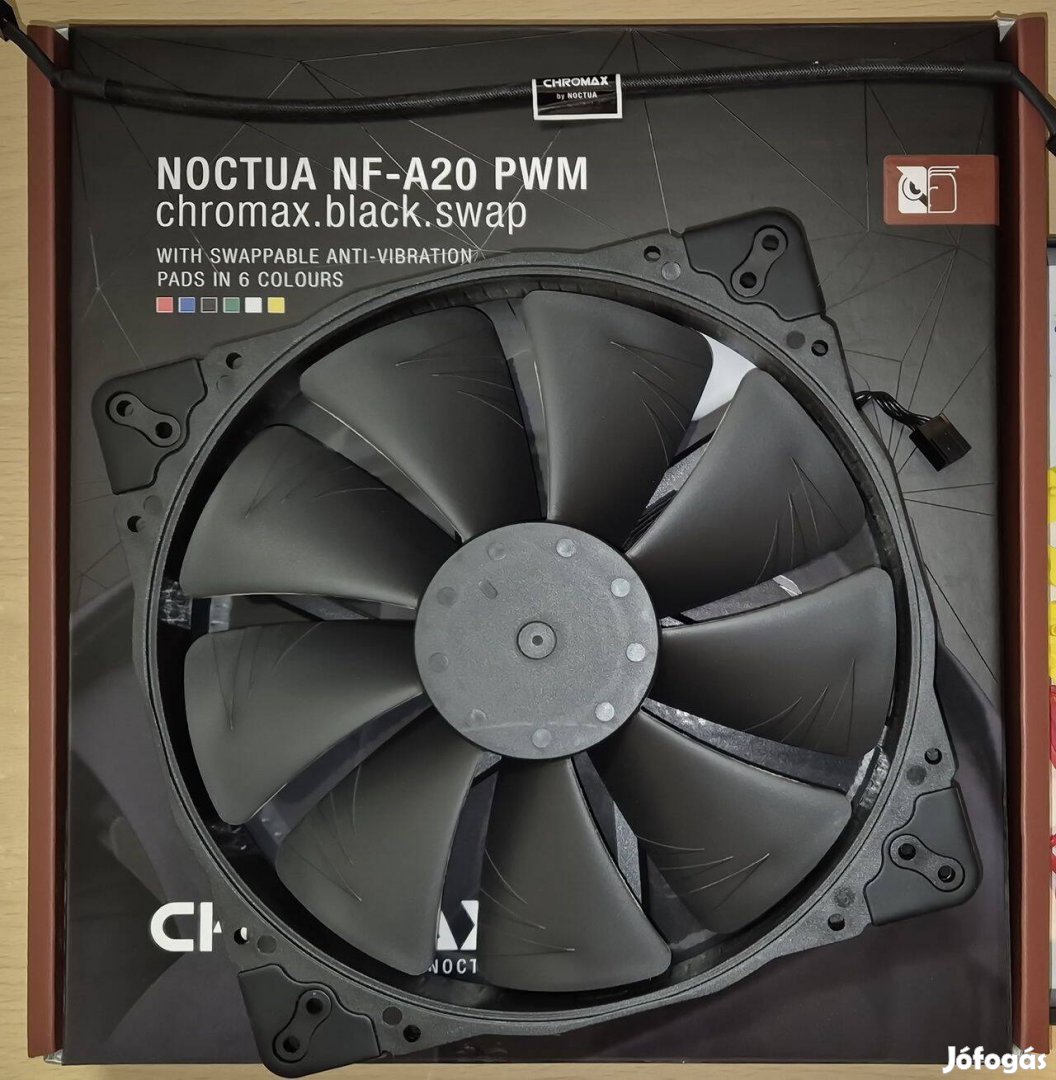 Noctua NF-A20 PWM Chromax Black Swap ventilátor garanciával