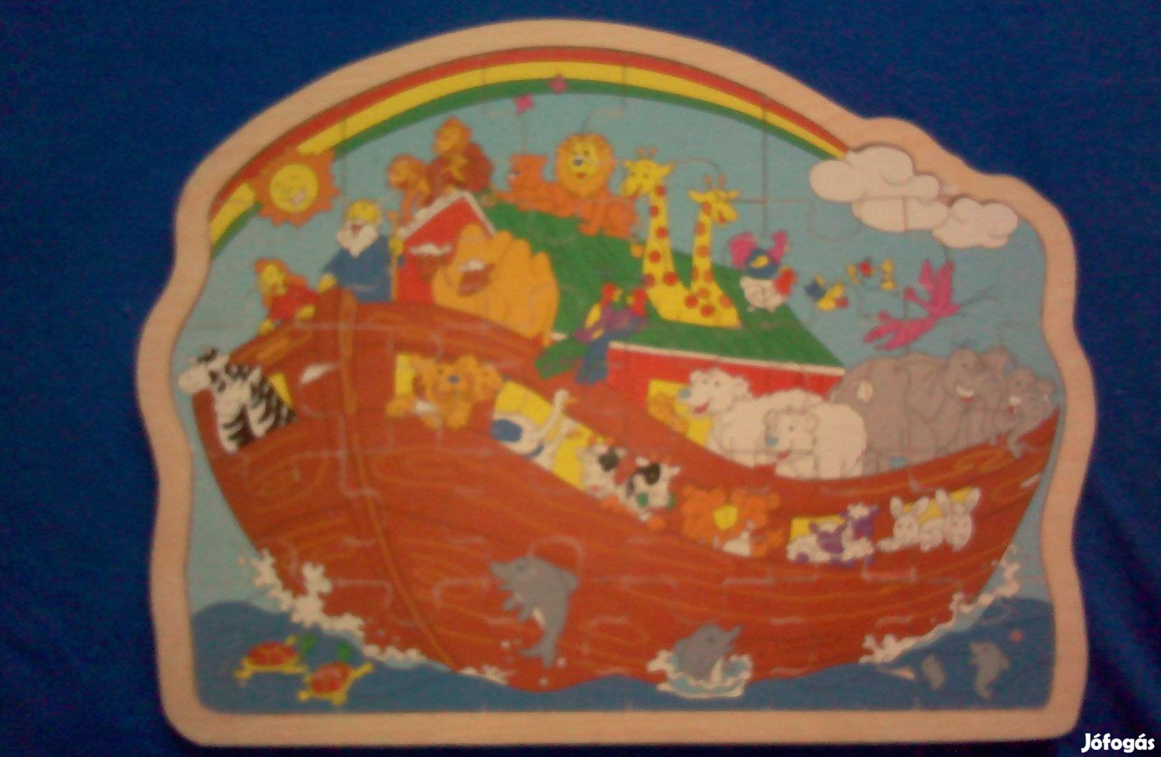 Noé bárkája Puzzle fa kirakós játék
