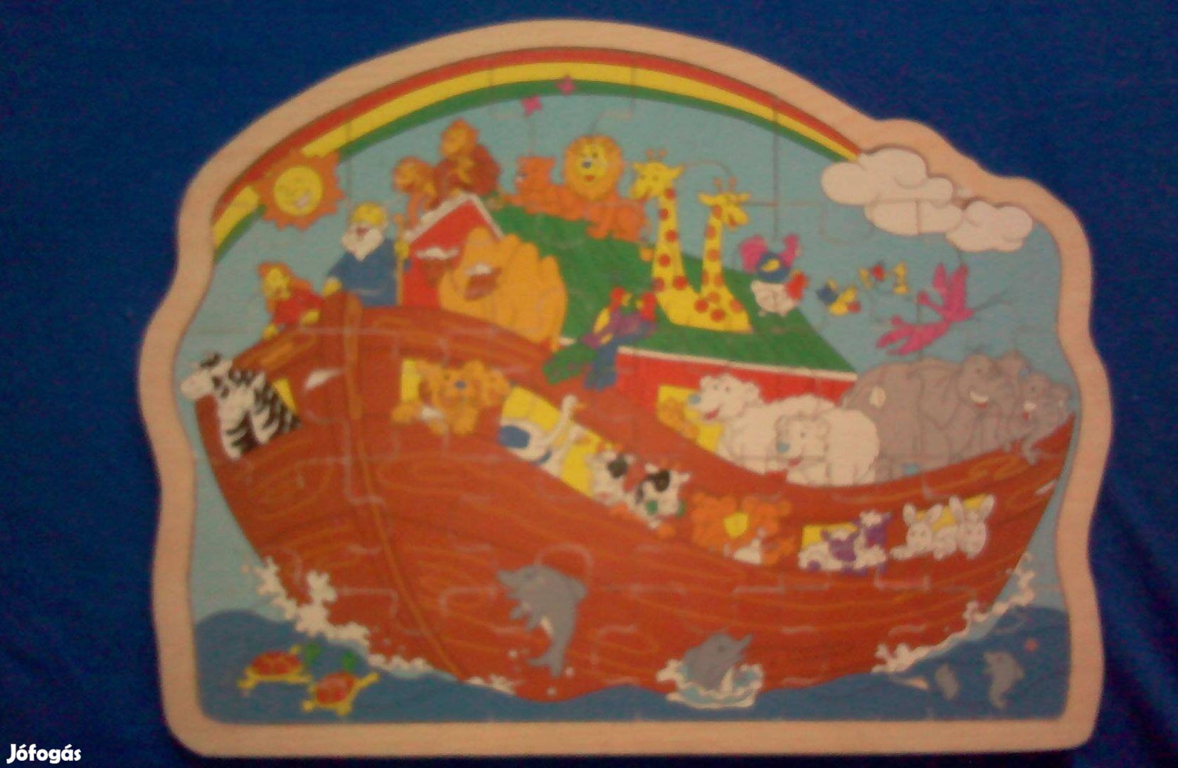 Noé bárkája Puzzle fa kirakós játék