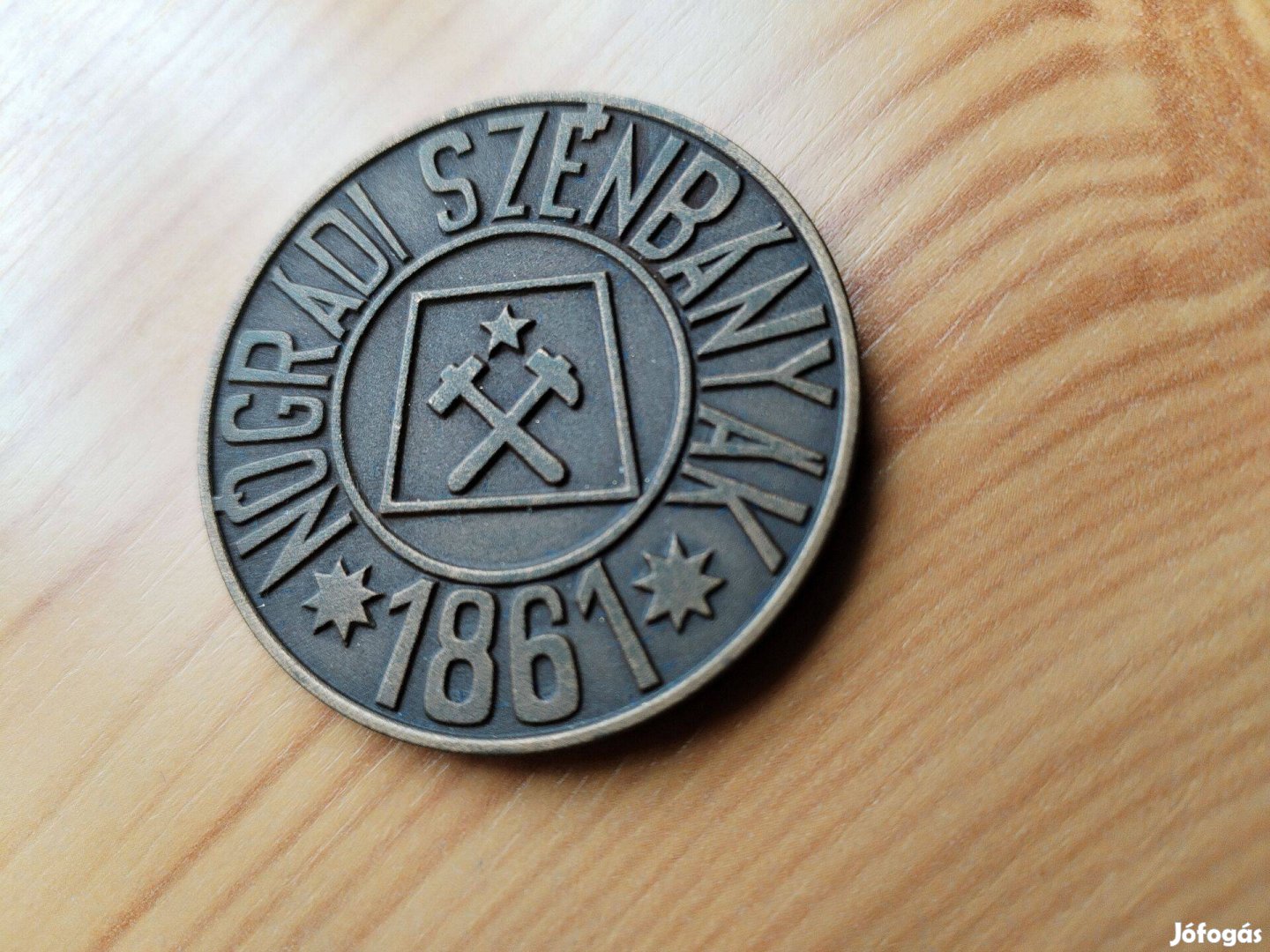 Nógrádi Szénbányák bronz emlékérem Salgótarján 1961 csak 200 db