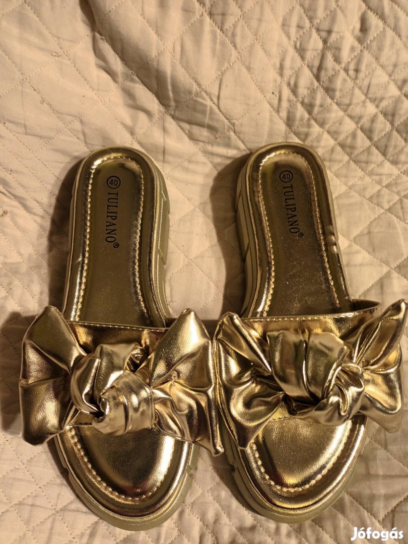 Női 40-es Tulipano arany papucs