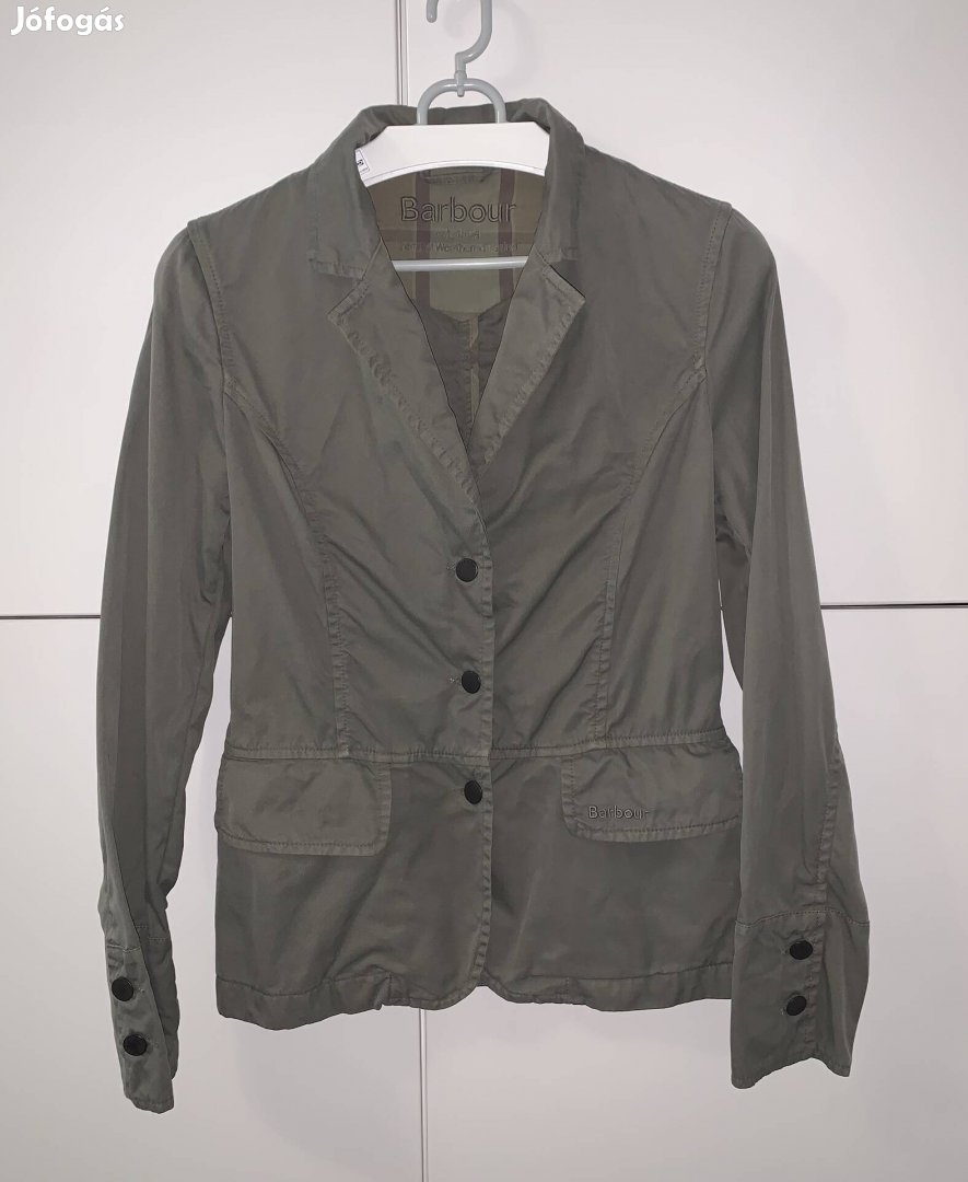 Női Barbour Washed Peplum Blazer vadász zöld blézer zakó