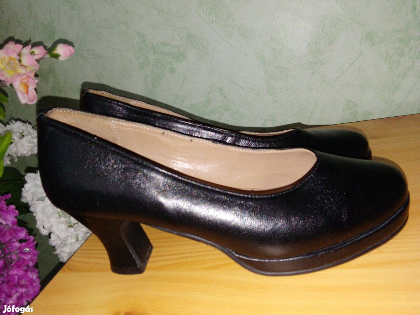 Női Bőrcipő, Alkalmi cipő - 38-as Alföldi Újszerű fekete bőrcipő