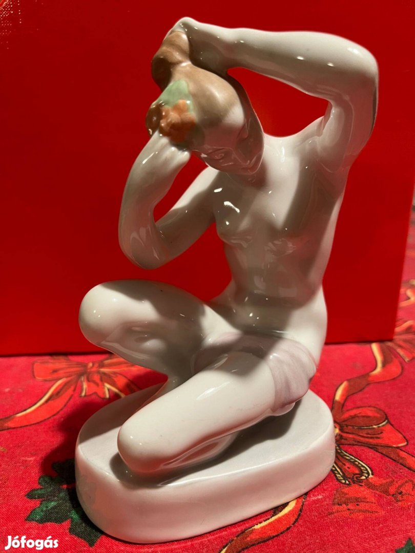 Női akt aquimcum porcelán figura, hibátlan, eladó