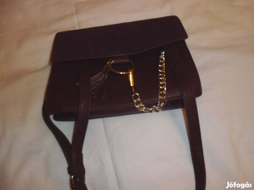 Női alkalmi diszláncos bordó táska Vadonat ujj