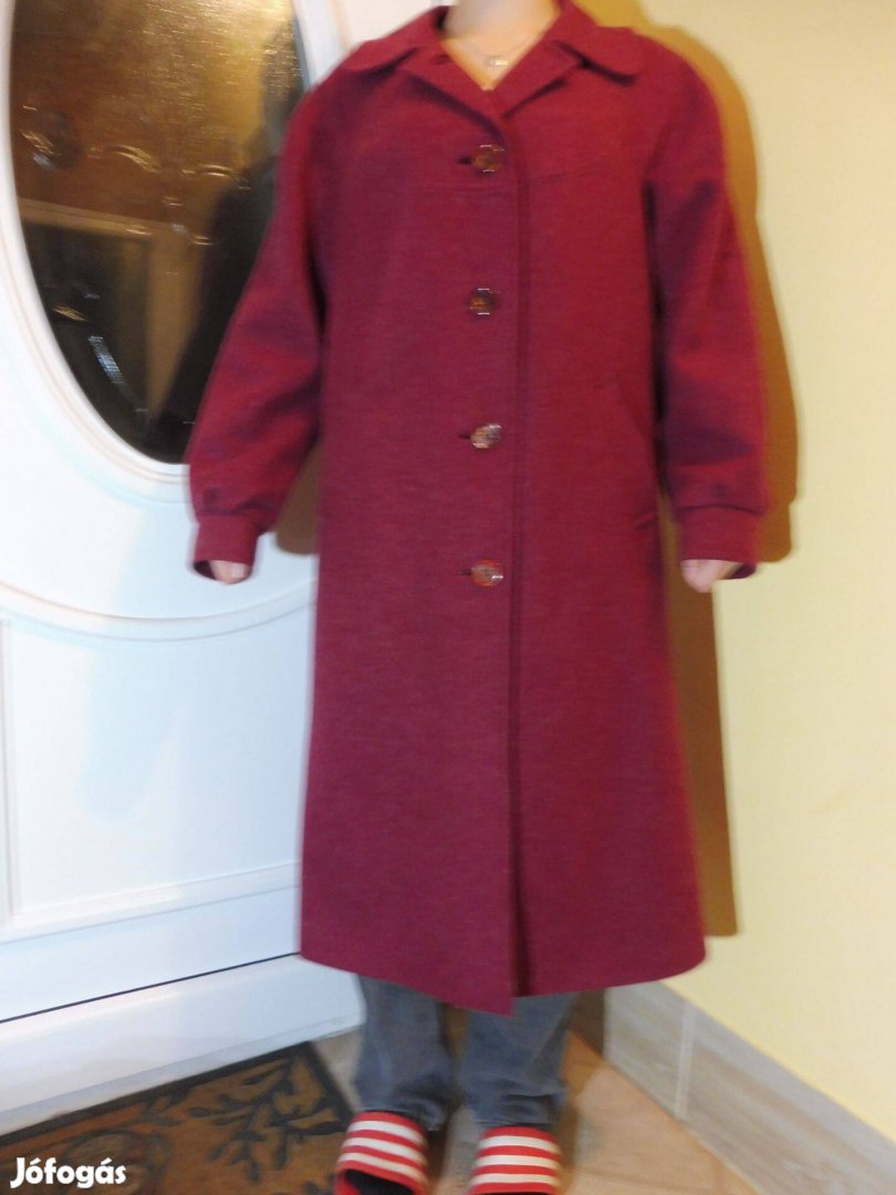 Női alkalmi szövetkabát bordó