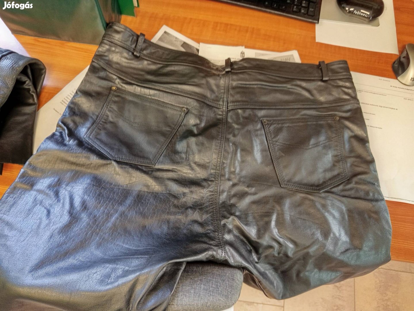 Női bőr motoros nadrág 30-as
