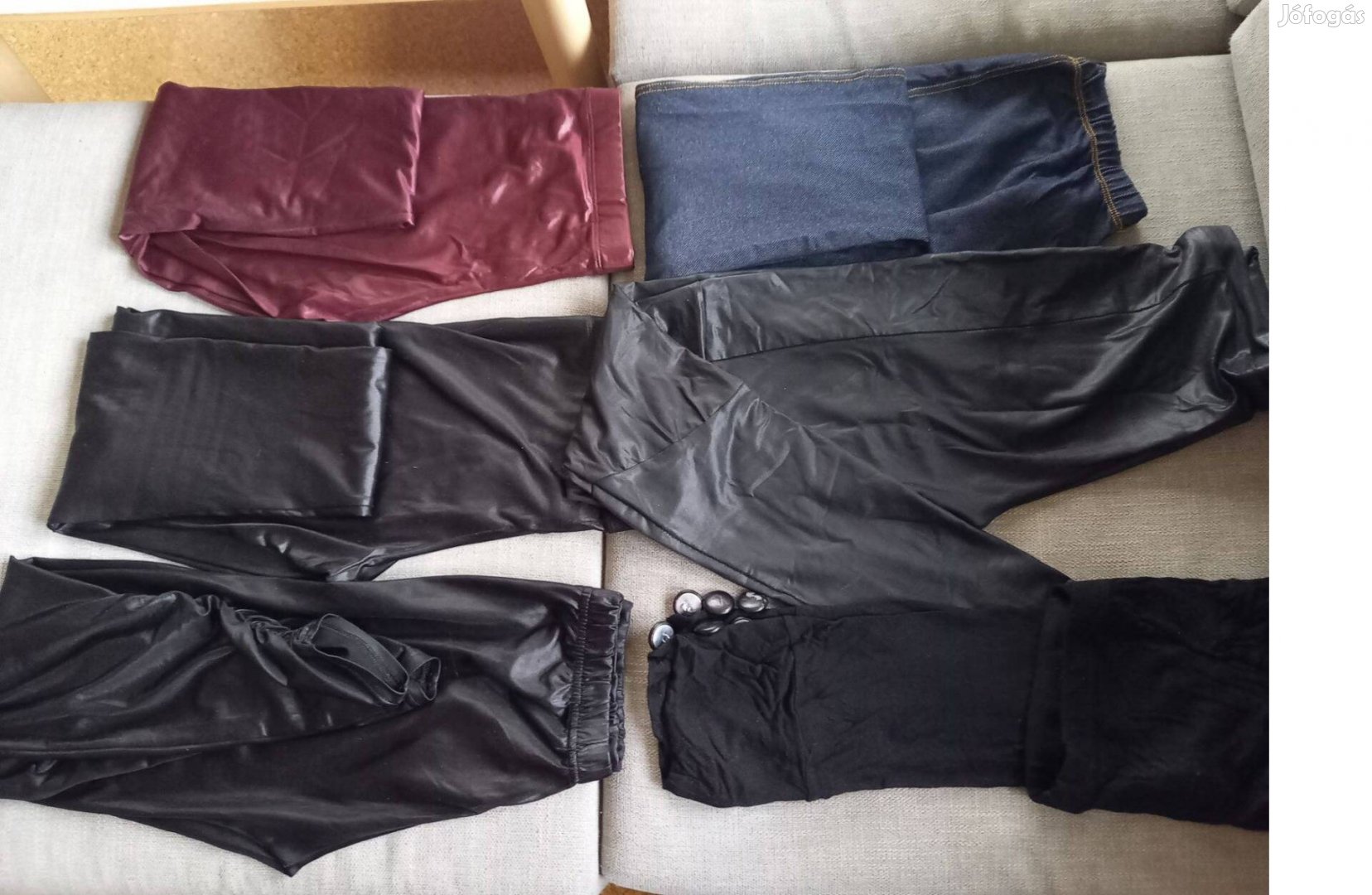 Női bőrhatású, fényes cicanadrág, leggings S, XS méret