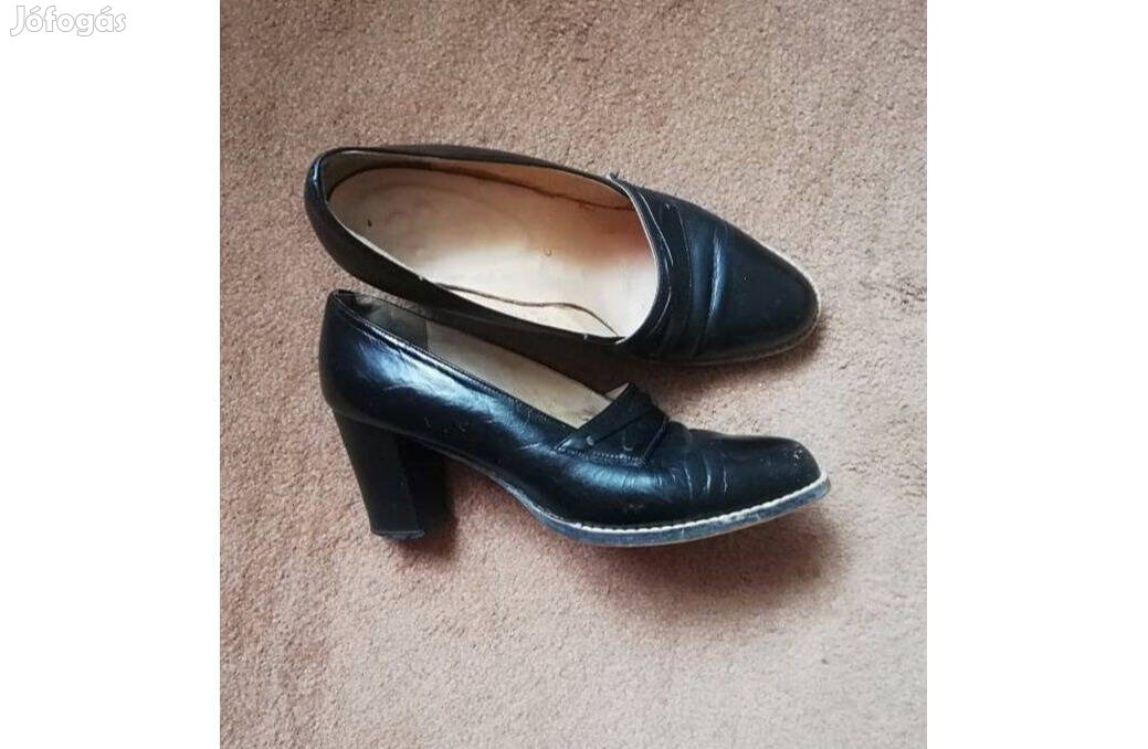 Női cipő fekete, Minó, bőr 39-es