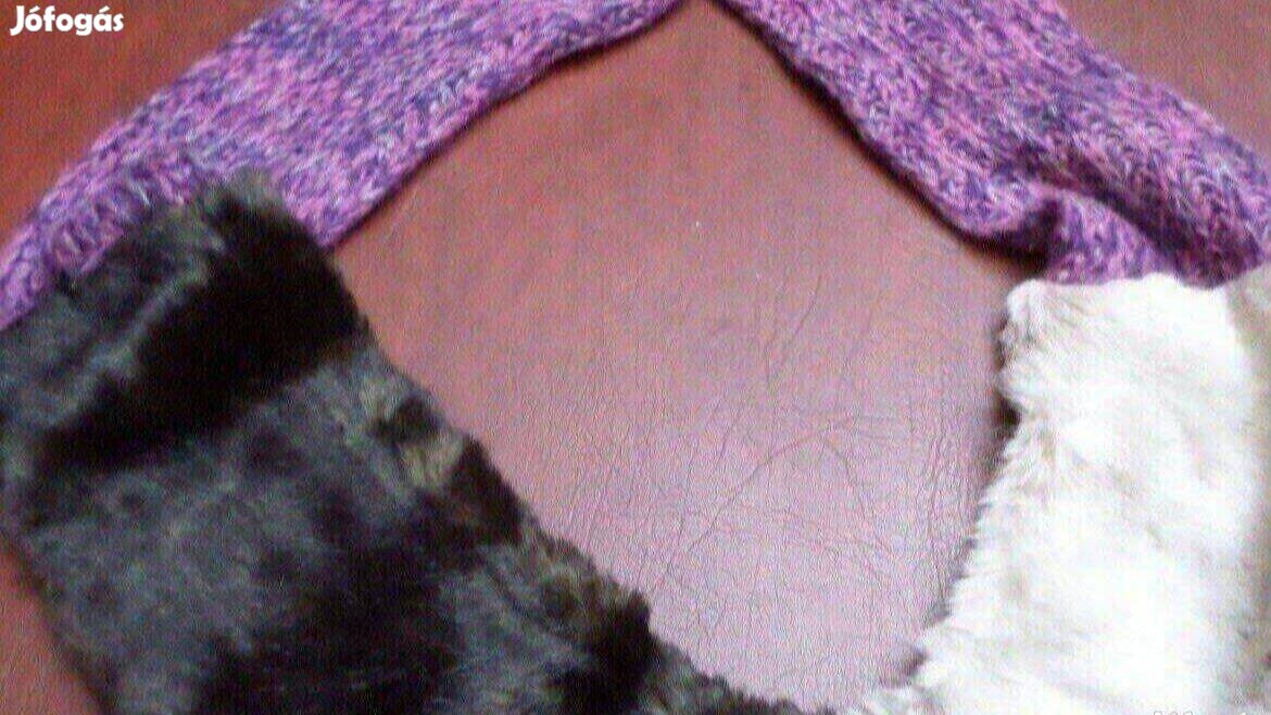 Női design Skót kötött gyapjú szőrme sál boa Új