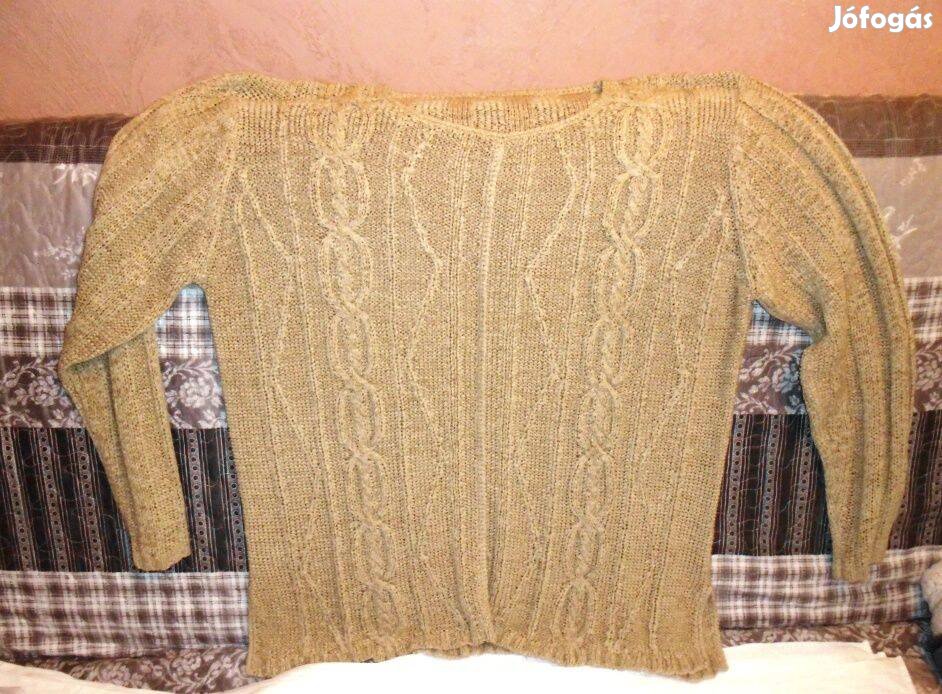 Női drapp kötött pulóver