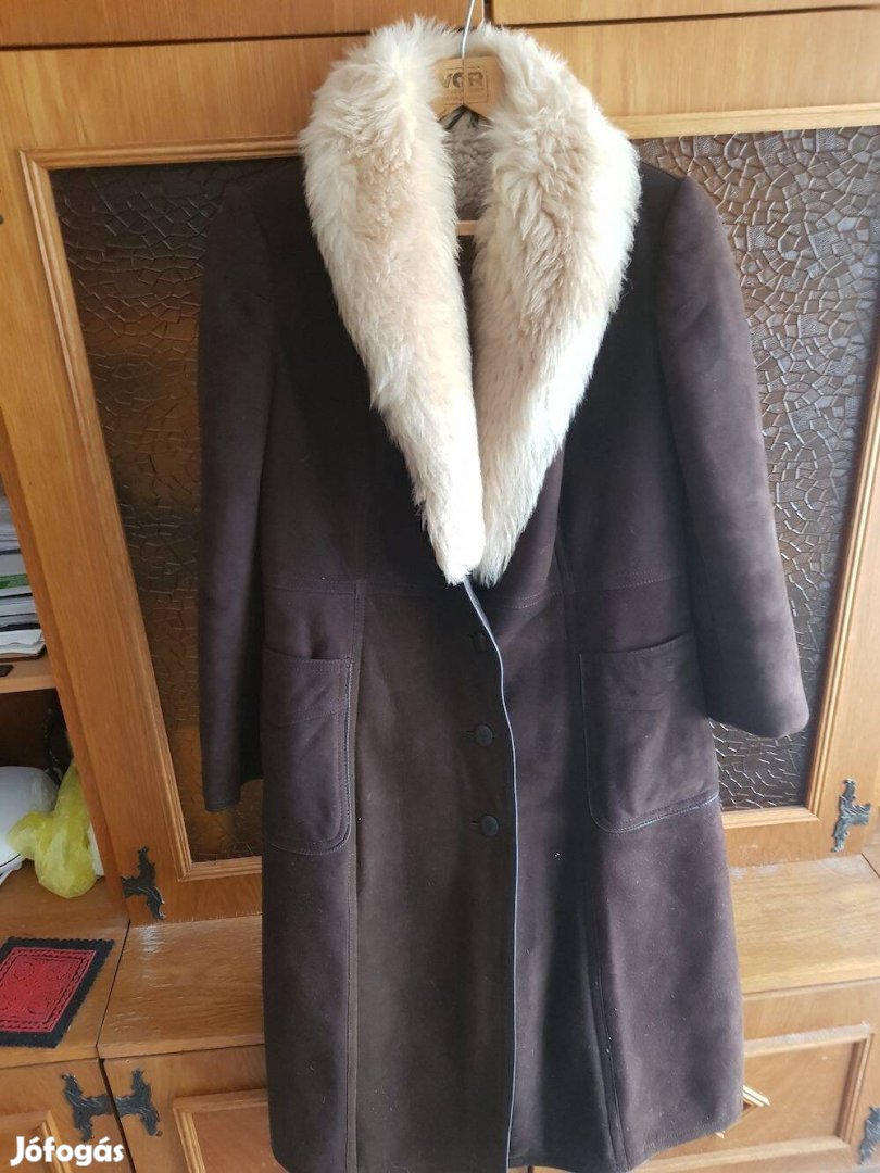 Női elegáns szőrme bunda hosszú kabát eladó!