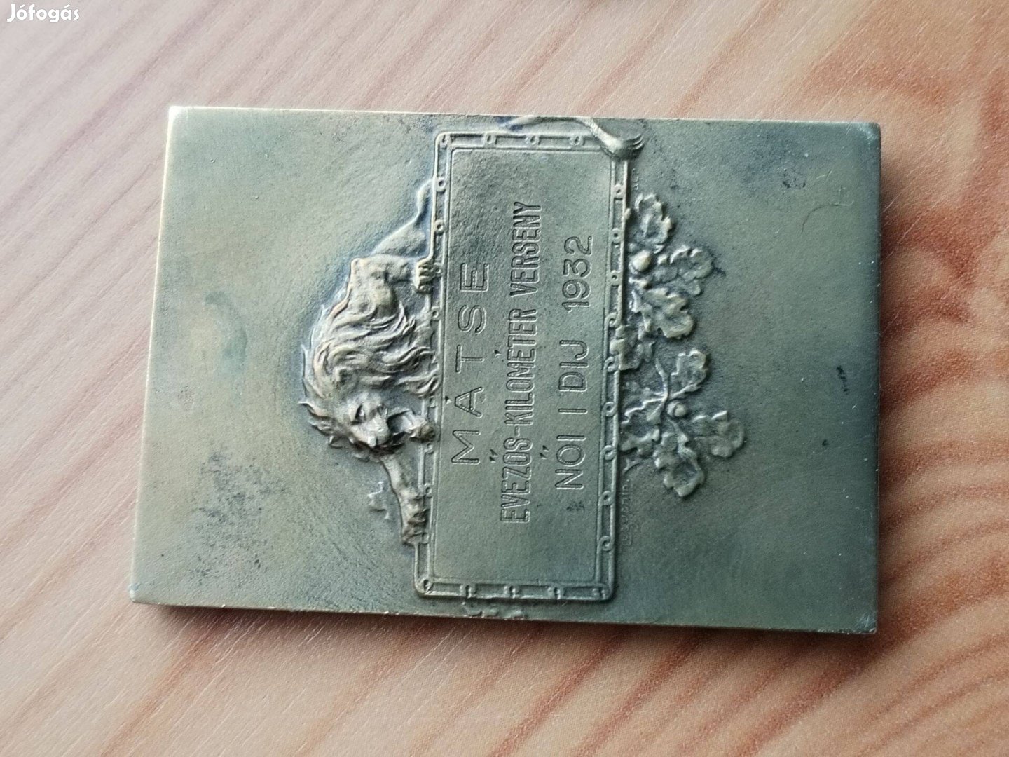 Női evezős verseny 1932-es I.dij jelzett érem