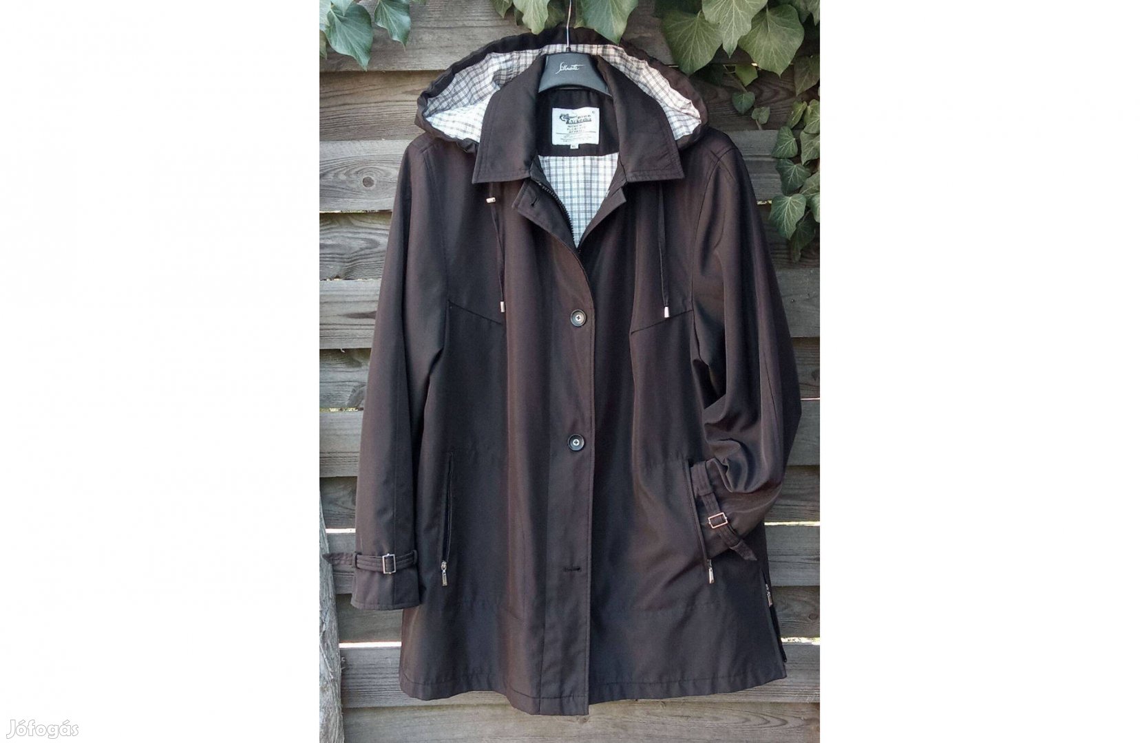 Női fekete átmeneti kabát XL-es, eladó