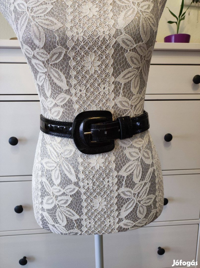 Női fekete öv 85 cm