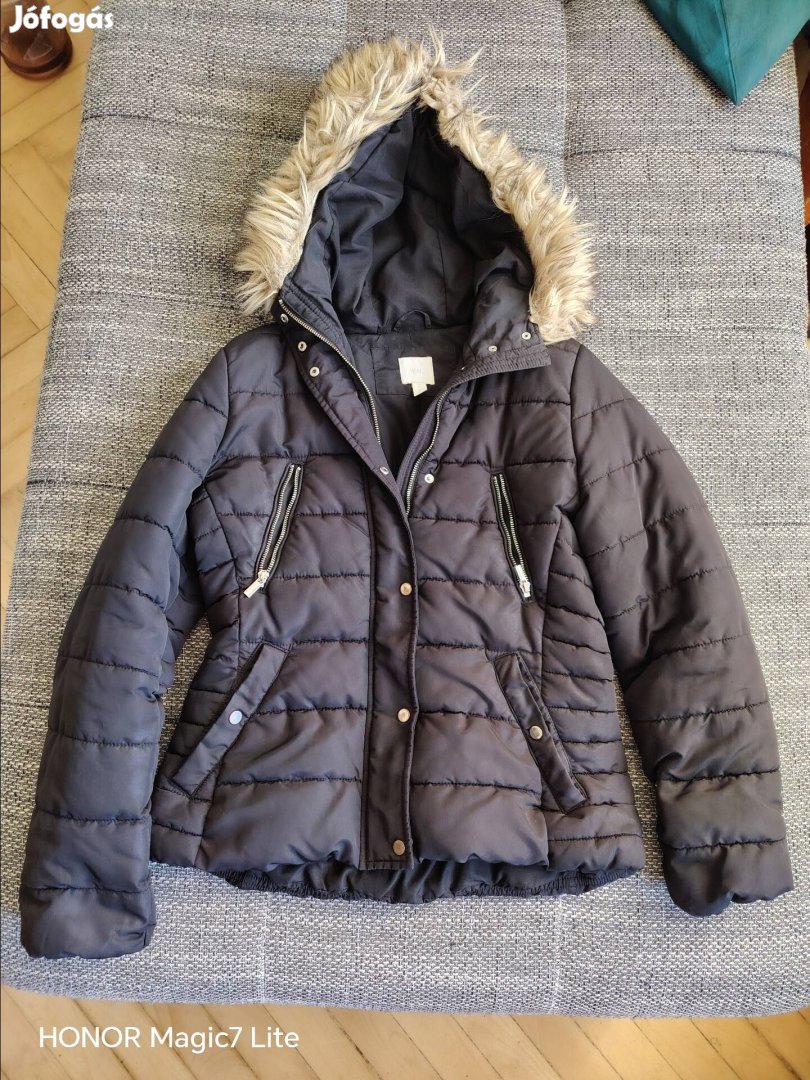 Női fekete téli kabát