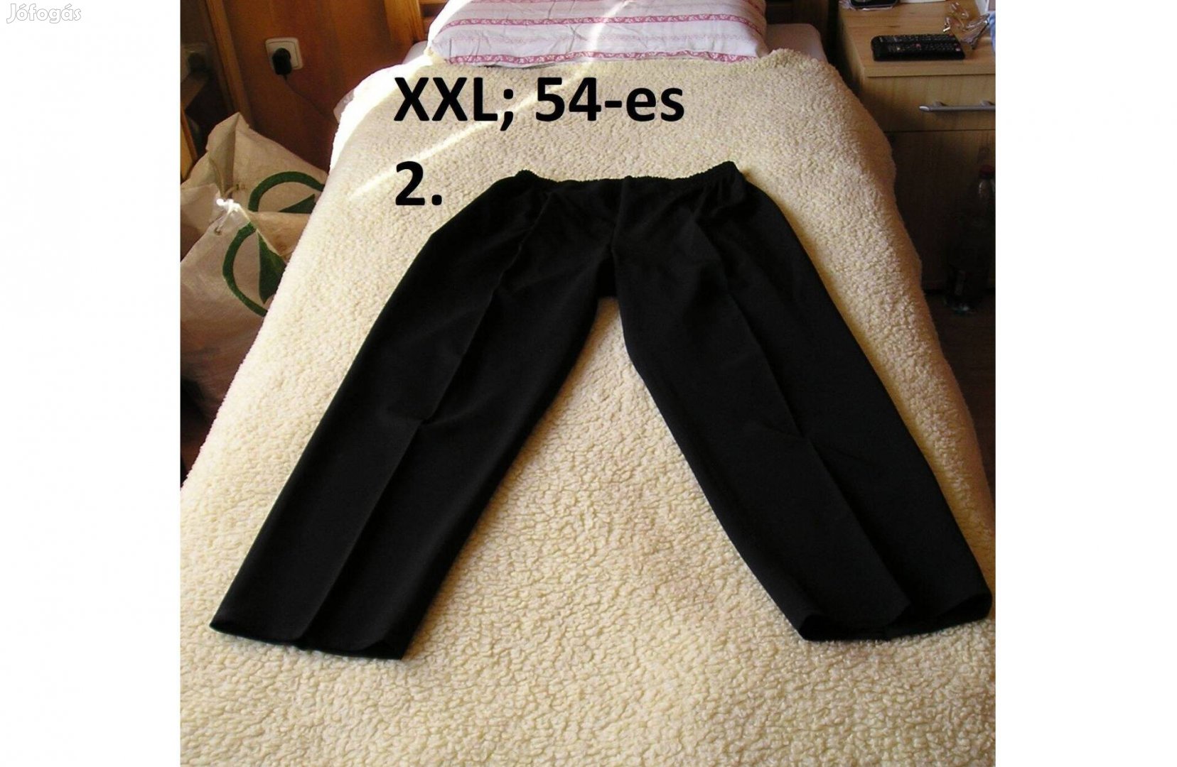 Női hosszúnadrág, fekete 2XL és 3XL (54-es) 1-1 db