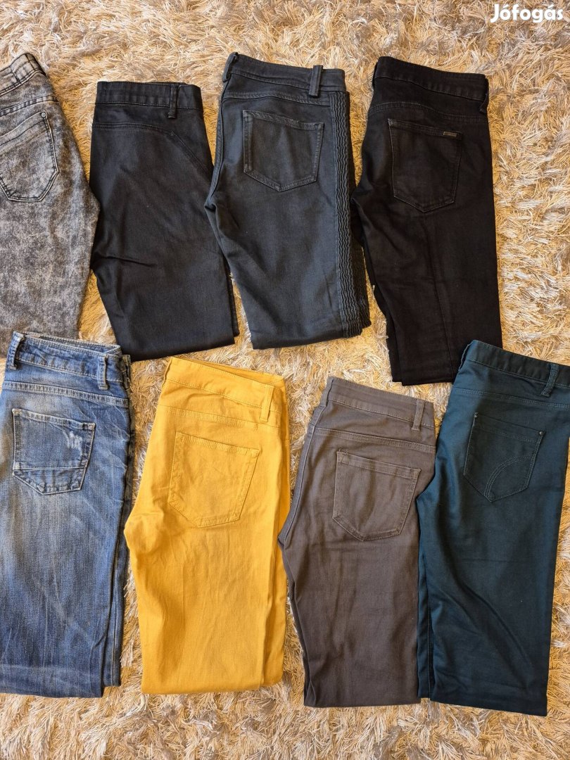 Női hosszúszárú nadrágok 11db zara, mango, bershka stb