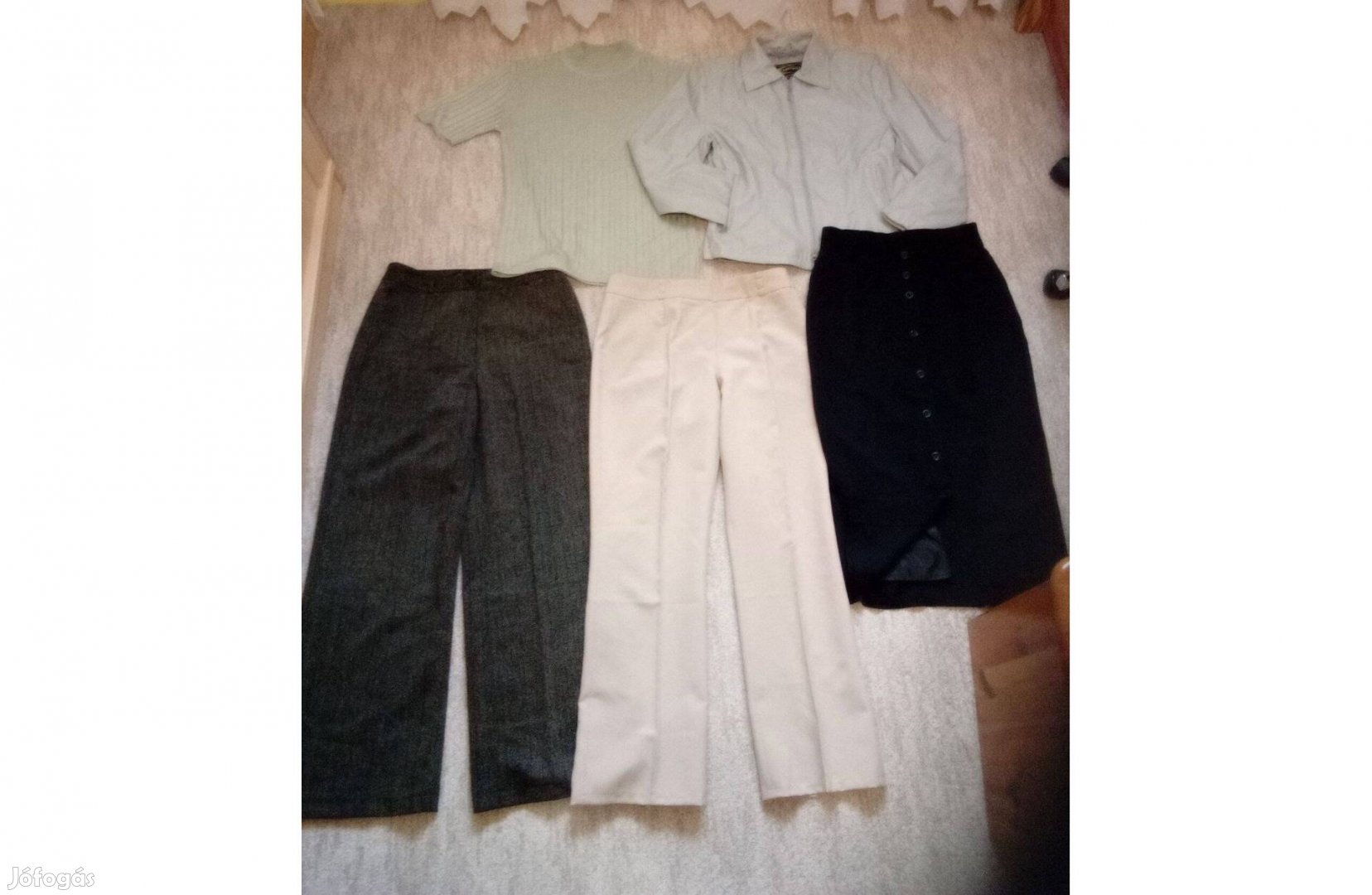 Női irodai szett viselet nadrág szoknya felső 38