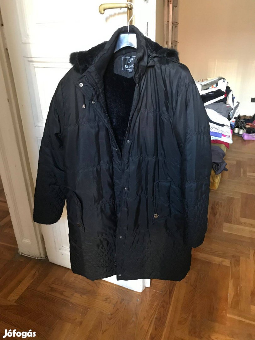 Női kabát, fekete színű, XXL méretű, Bocslia