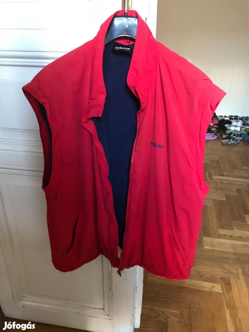 Női kabát, piros színű mellény,42 méretű,Adidas