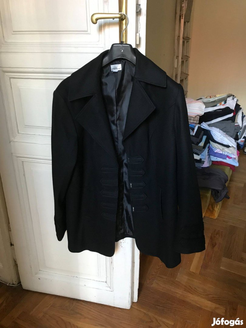 Női kabát, szövet fekete színű, 46 méretű, Jürgen M