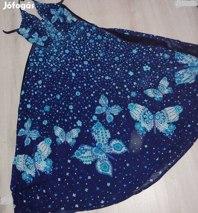 Női kék maxi ruha 42