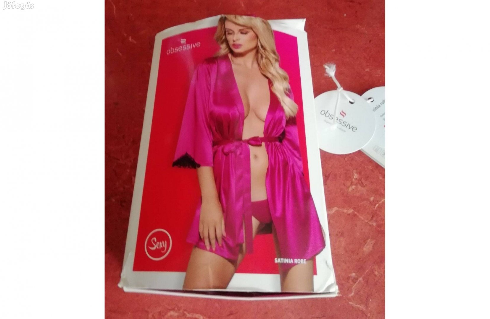 Női köntös szatén - pink