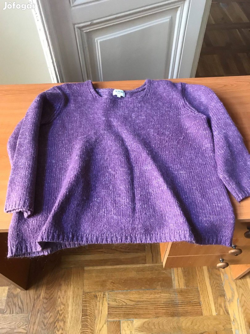 Női lila színű pulóver ruha, Sergio City, L-s méretű