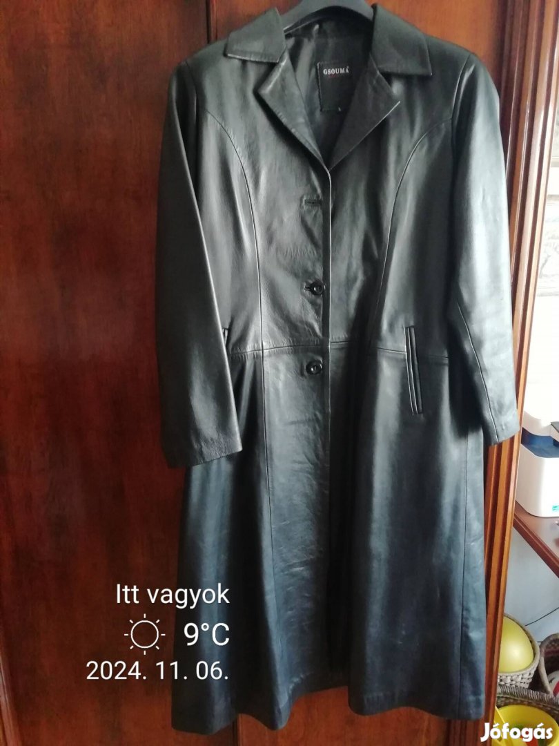 Női mappa bőrkabát, L-es méret