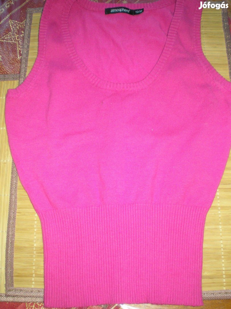 Női mellény ujjatlan pulóver pink színű S-es M-es S M Atmosphere